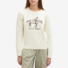 Sporty & Rich Women's Horse Knitted Sweater in Cream