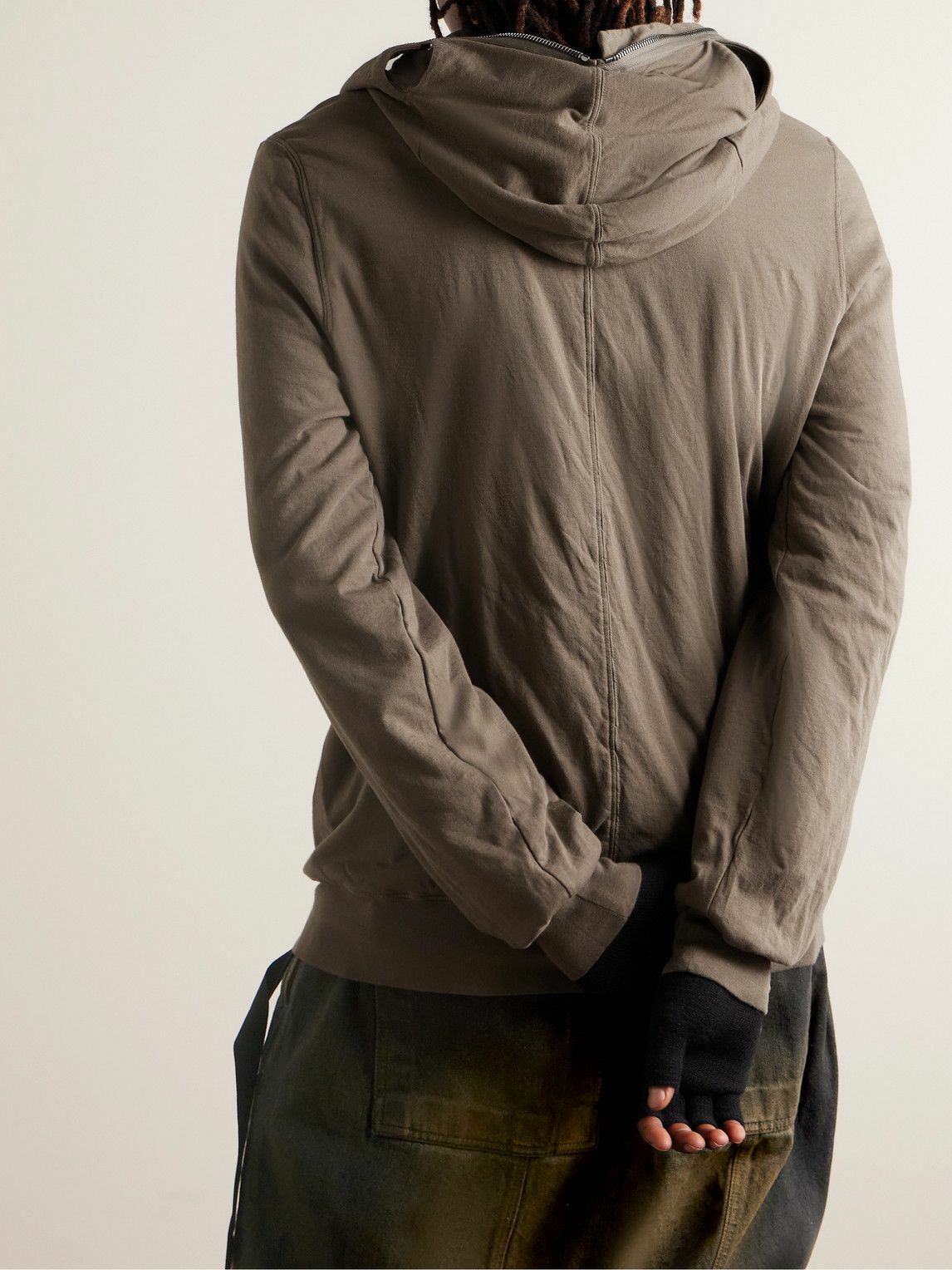 DRKSHDW RICK OWENS DRKSHDW リアジップレイヤードナイロントップス by