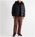 Sacai - Belted Leopard-Print Wool Trousers - Brown