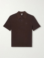 LOEWE - Slim-Fit Logo-Embroidered Cotton-Piqué Polo Shirt - Brown