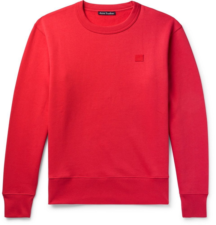 Photo: Acne Studios - Fairview Fleece-Back Cotton-Jersey Sweatshirt - Men - Red
