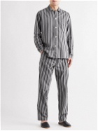 Oliver Spencer Loungewear - Striped Cotton Pyjama Trousers - Gray