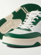 CELINE - CT-09 Leather, Rubber and Mesh Sneakers - Green
