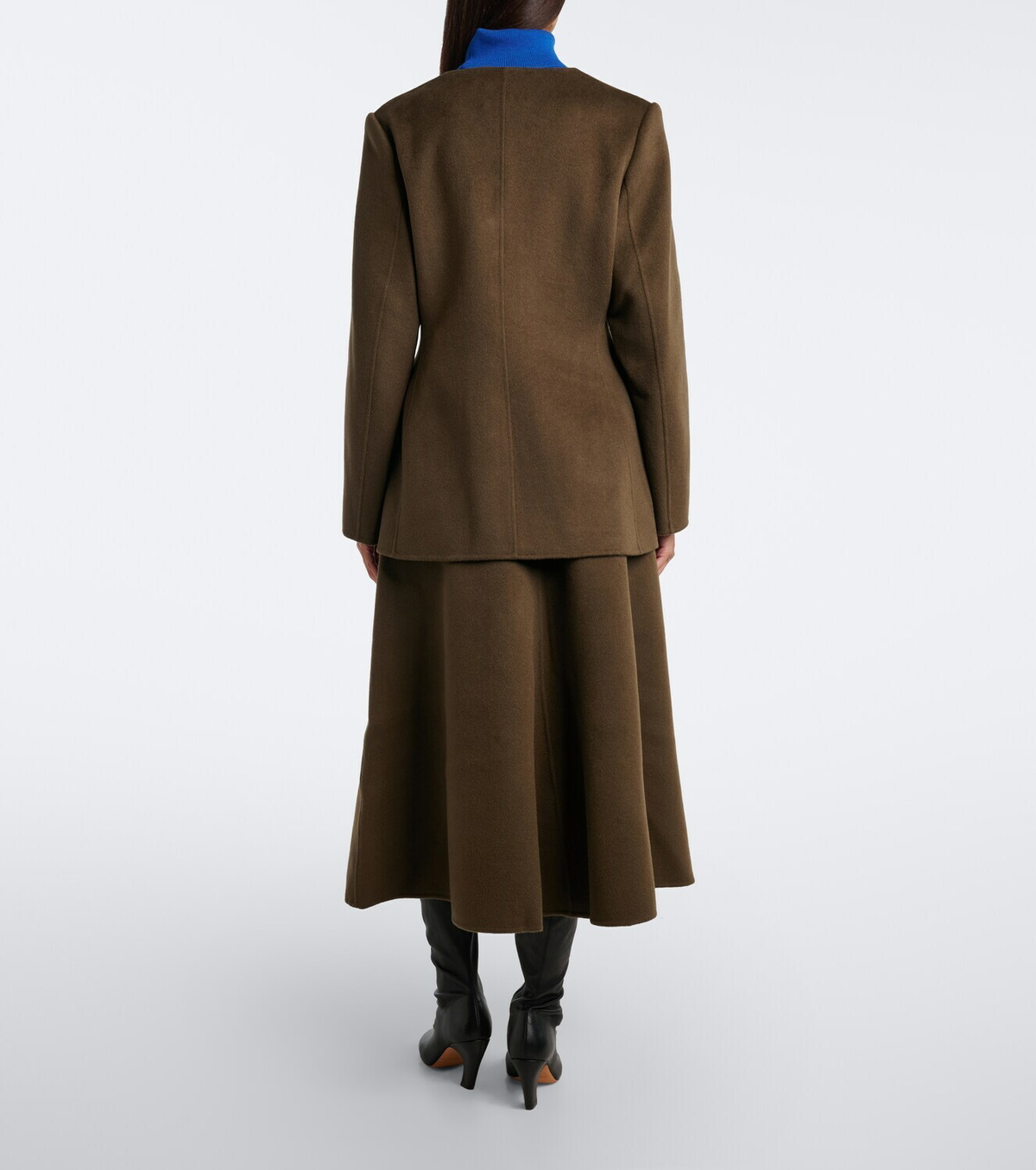 Lisa Yang Doublé wool and cashmere midi skirt