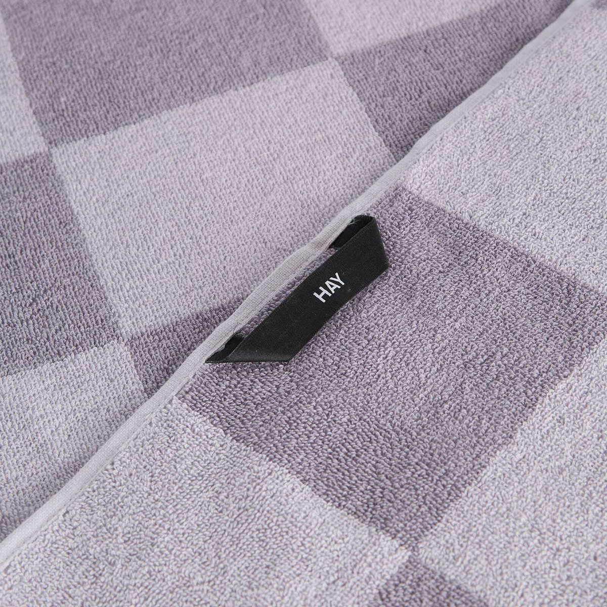 HAY Check Bath Towel in Lavender 