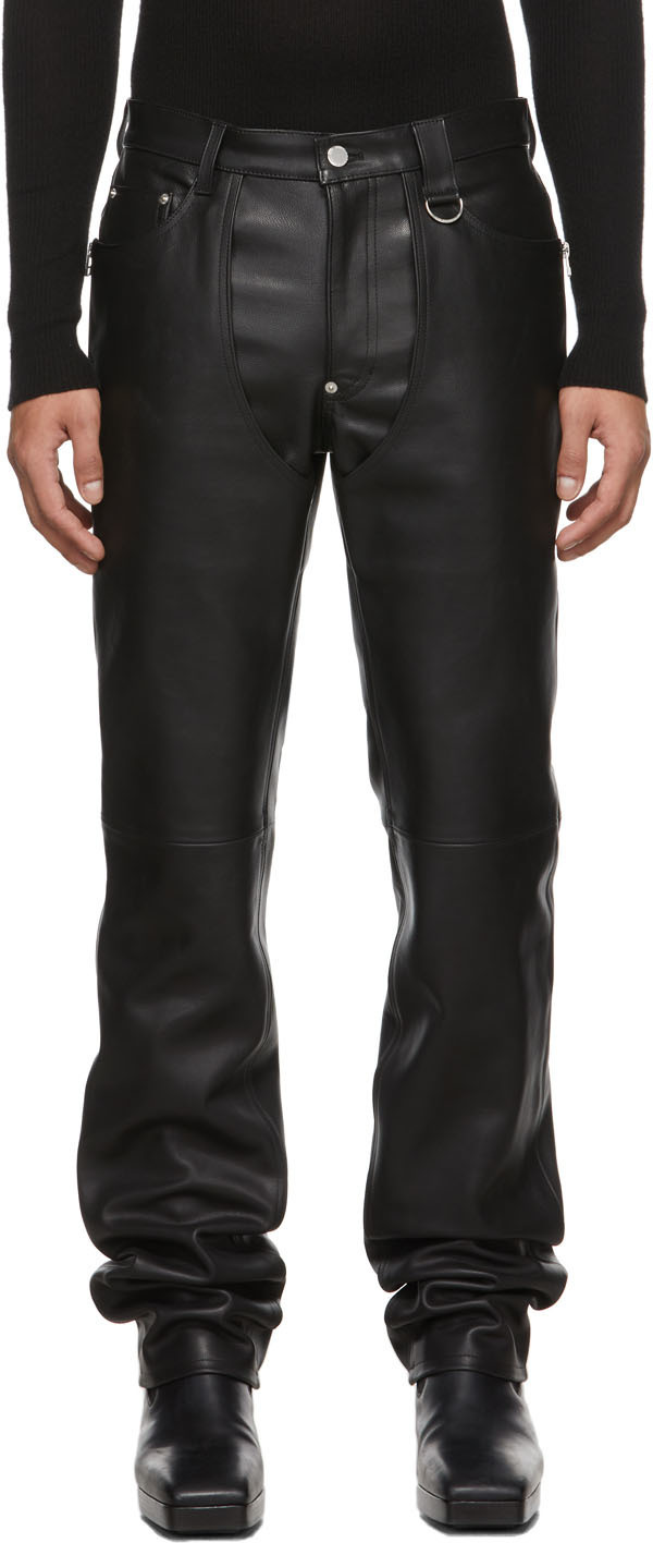 Johnlawrencesullivan Black Leather Chap Trousers Johnlawrencesullivan