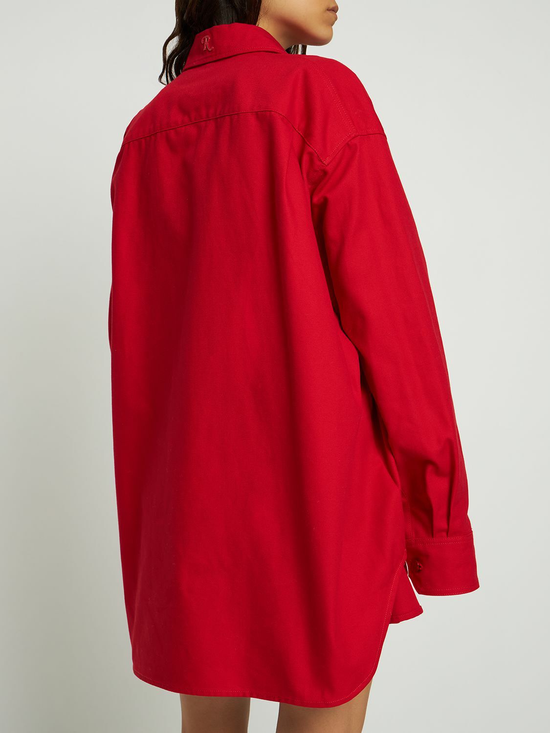 RAF SIMONS Oversize Cotton Denim Shirt