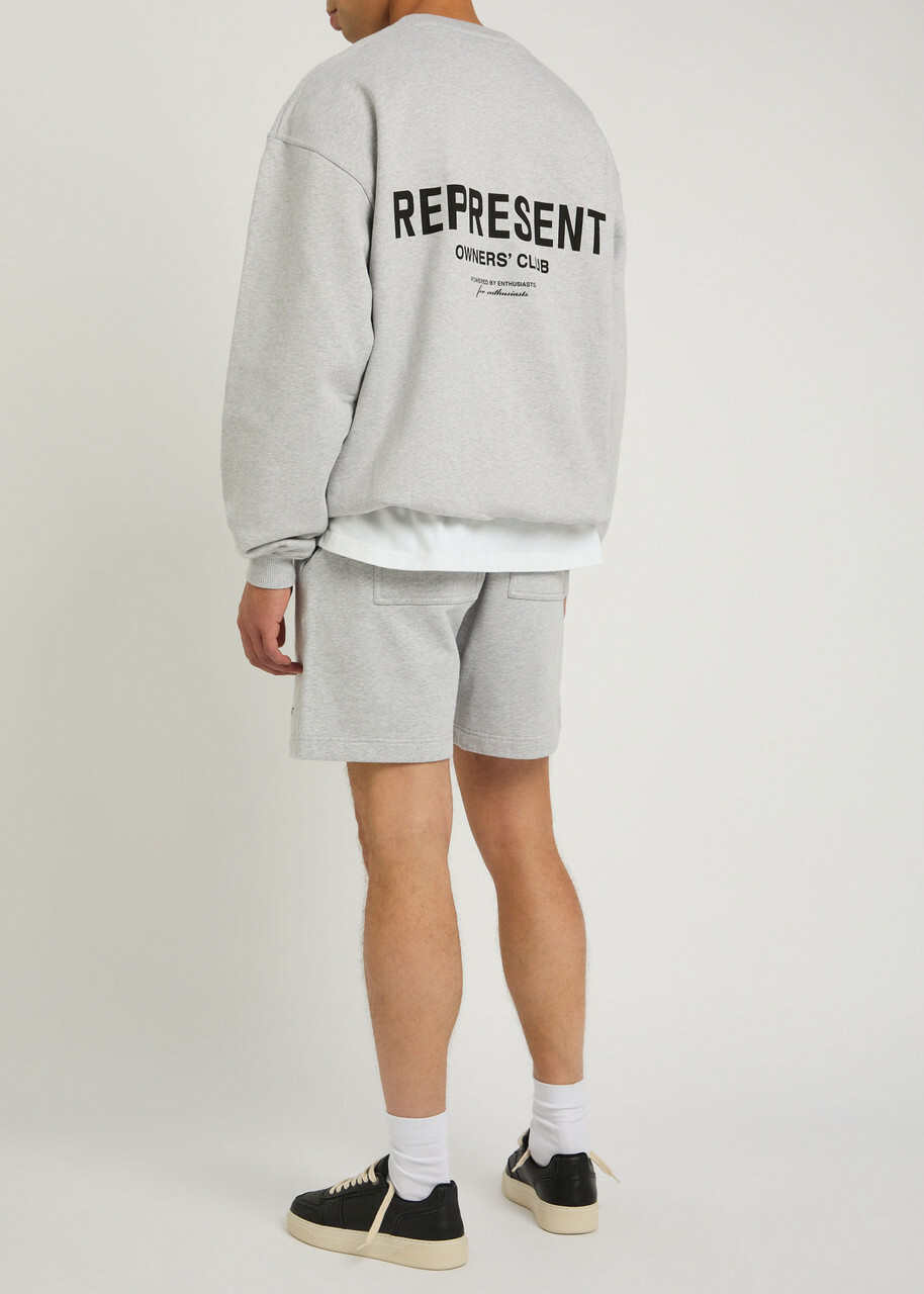 Represent Owners Club Printed Cotton Sweatshirt Grey