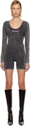 Diesel Gray Karim-Dnm Jumpsuit