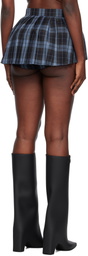 Pushbutton Navy Volumed Micro Skort