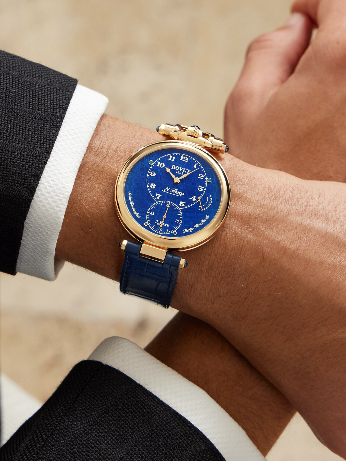 Bovet - 19Thirty Hand-Wound 42mm 18-Karat Red Gold, Meteorite and Alligator Watch, Ref. No. NTR0099