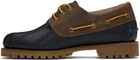 Sebago Navy & Brown Tucson Waxy Boat Shoes