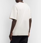 Y-3 - Oversized Grosgrain-Trimmed Cotton-Jersey T-Shirt - White