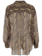 Aspesi Python-print Silk Shirt