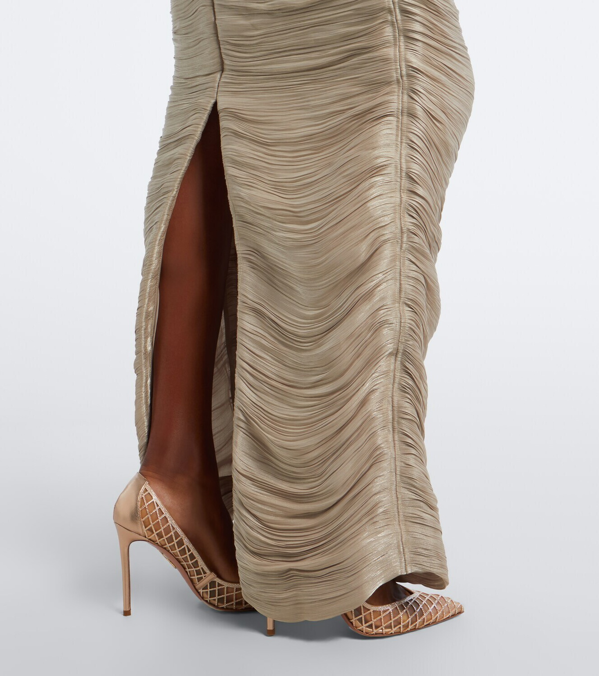 Marmar Halim Pleated taffeta gown
