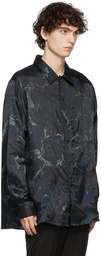 Tom Wood Black & Blue Camouflage Studio Shirt