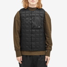 Taion Men's Mountain Crew Neck Light Down Vest in Black