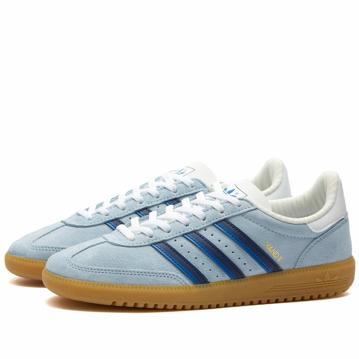 Photo: Adidas Hand 2 Sneakers in Clear Sky/Dark Blue/Core White