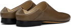 LEMAIRE Taupe Leather Slippers