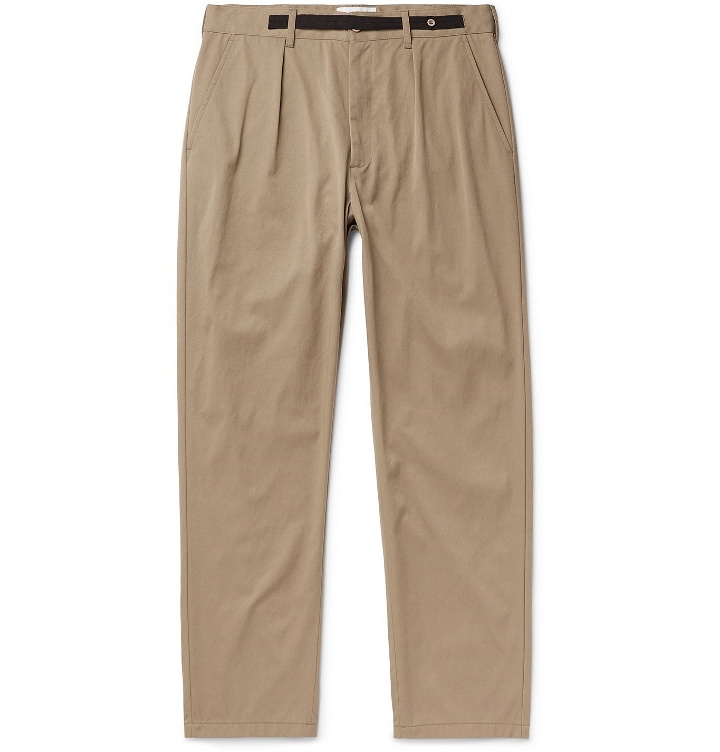 Photo: 4SDesigns - Belted Tapered Nylon-Twill Trousers - Brown