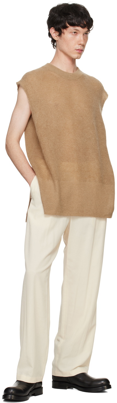 ATON Beige Super Kid Mohair Vest