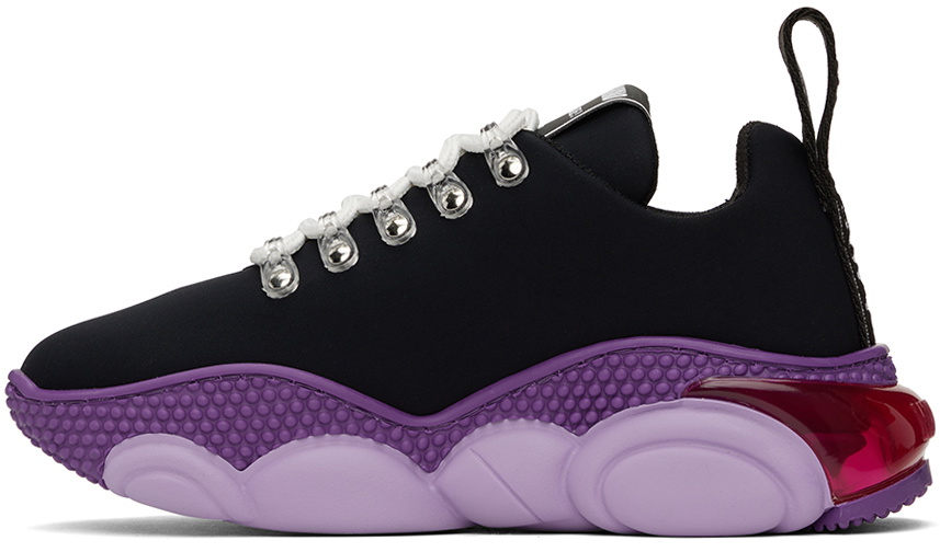 Moschino Black & Purple Teddy Bubble Sneakers Moschino