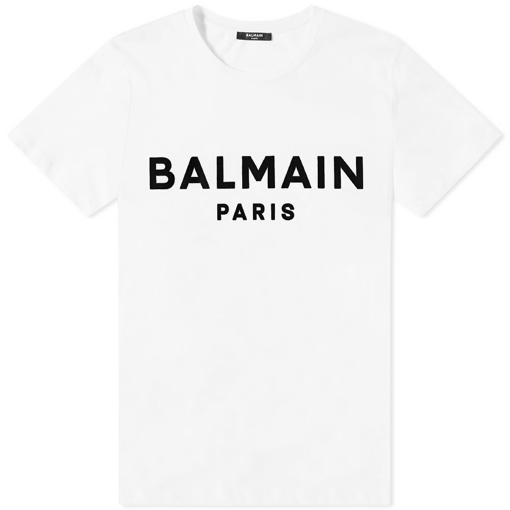 Balmain Flocked Monogram Polo Shirt in Black for Men