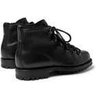 Viberg - Shearling-Lined Leather Hiking Boots - Black