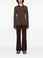Nanushka Brown Lotte Checked Shirt