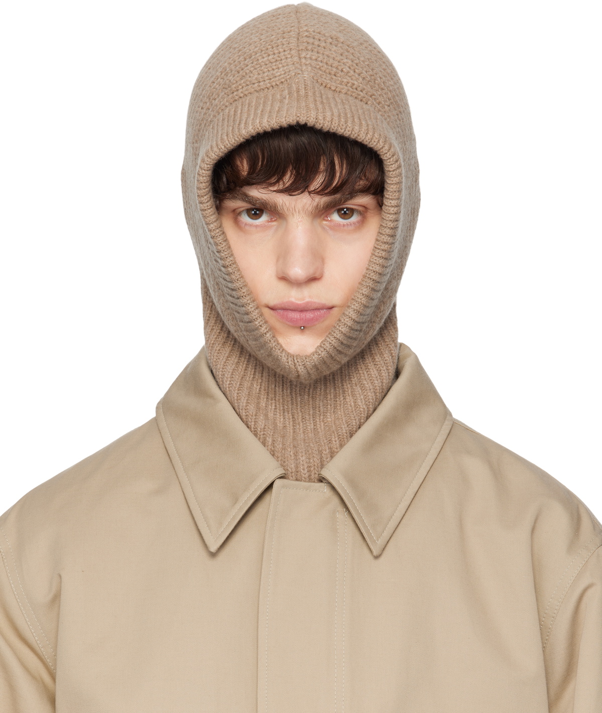 LEMAIRE Green Hood Lambswool Balaclava Lemaire