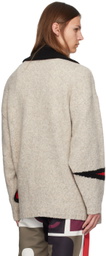 Walter Van Beirendonck Gray Moon Eye Sweater