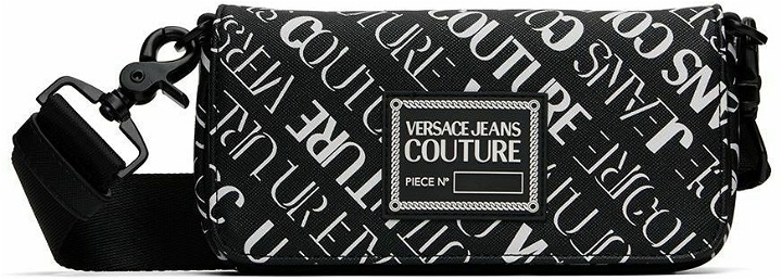 Photo: Versace Jeans Couture Black Range Logo Messenger Bag