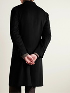 Saman Amel - Slim-Fit Double-Breasted Wool and Cashmere-Blend Felt Overcoat - Black