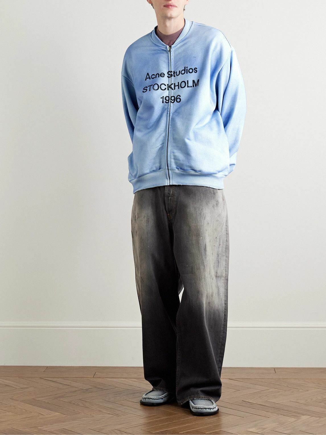 Acne Studios - 2023M Wide-Leg Distressed Paint-Splattered Acne Studios - 2023M Wide-Leg Distressed Paint-Splattered