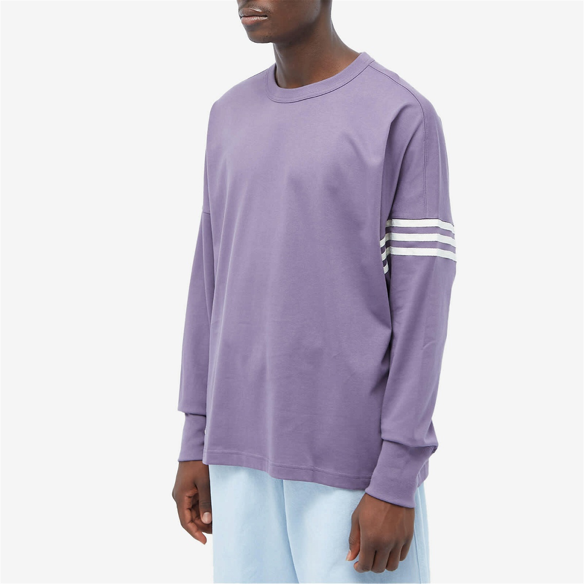 Adidas Men\'s Long Sleeve Shadow Violet in adidas Neuclassics T-Shirt