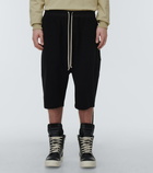 DRKSHDW by Rick Owens - Cotton jersey drawstring shorts