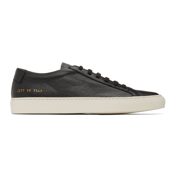 Photo: Common Projects Black Pebbled Achilles Low Sneakers