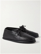 The Row - Sailor Full-Grain Leather Boat Shoes - Black