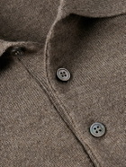 Anderson & Sheppard - Wool and Cashmere-Blend Polo Shirt - Brown