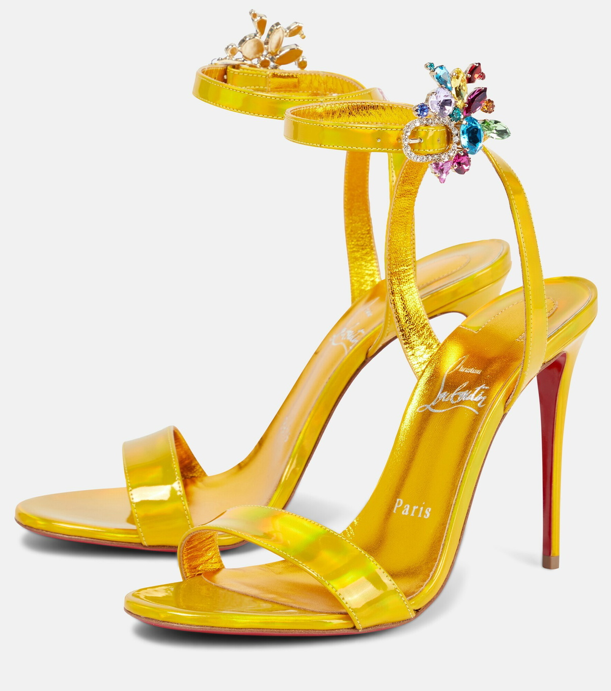 Christian Louboutin Goldie Joli 100 patent leather sandals