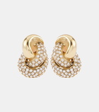 Oscar de la Renta Love Knot 2.0 embellished clip-on earrings