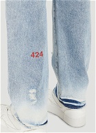 Baggy Straight Leg Jeans in Blue