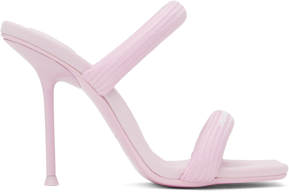Alexander Wang Pink Julie 105mm Nylon Tubular Heeled Sandals