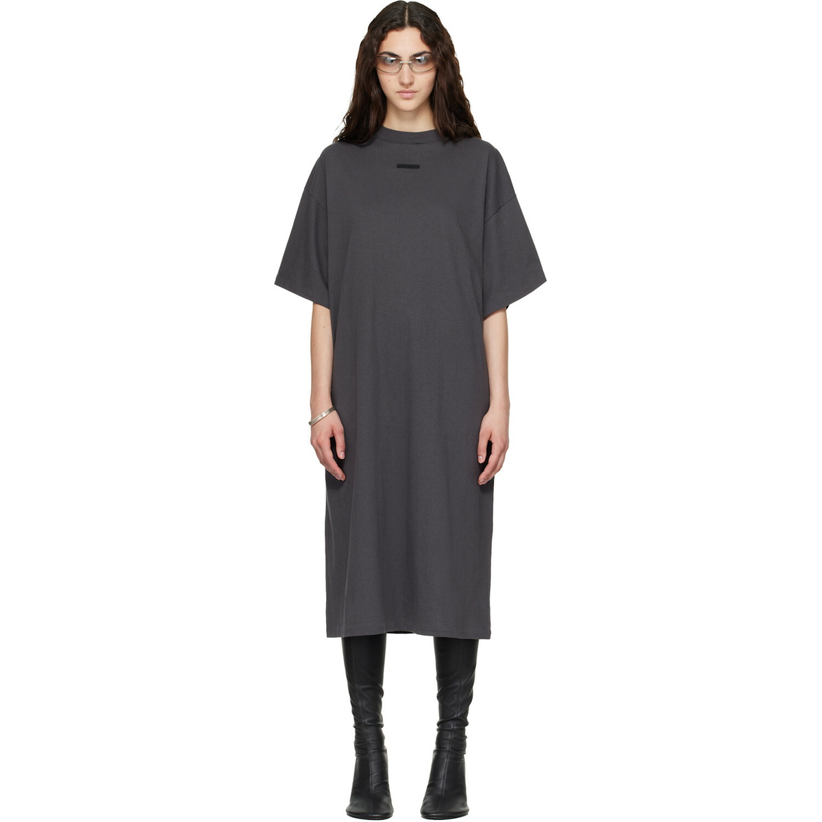 Fear of God ESSENTIALS Gray Long T-shirt Midi Dress