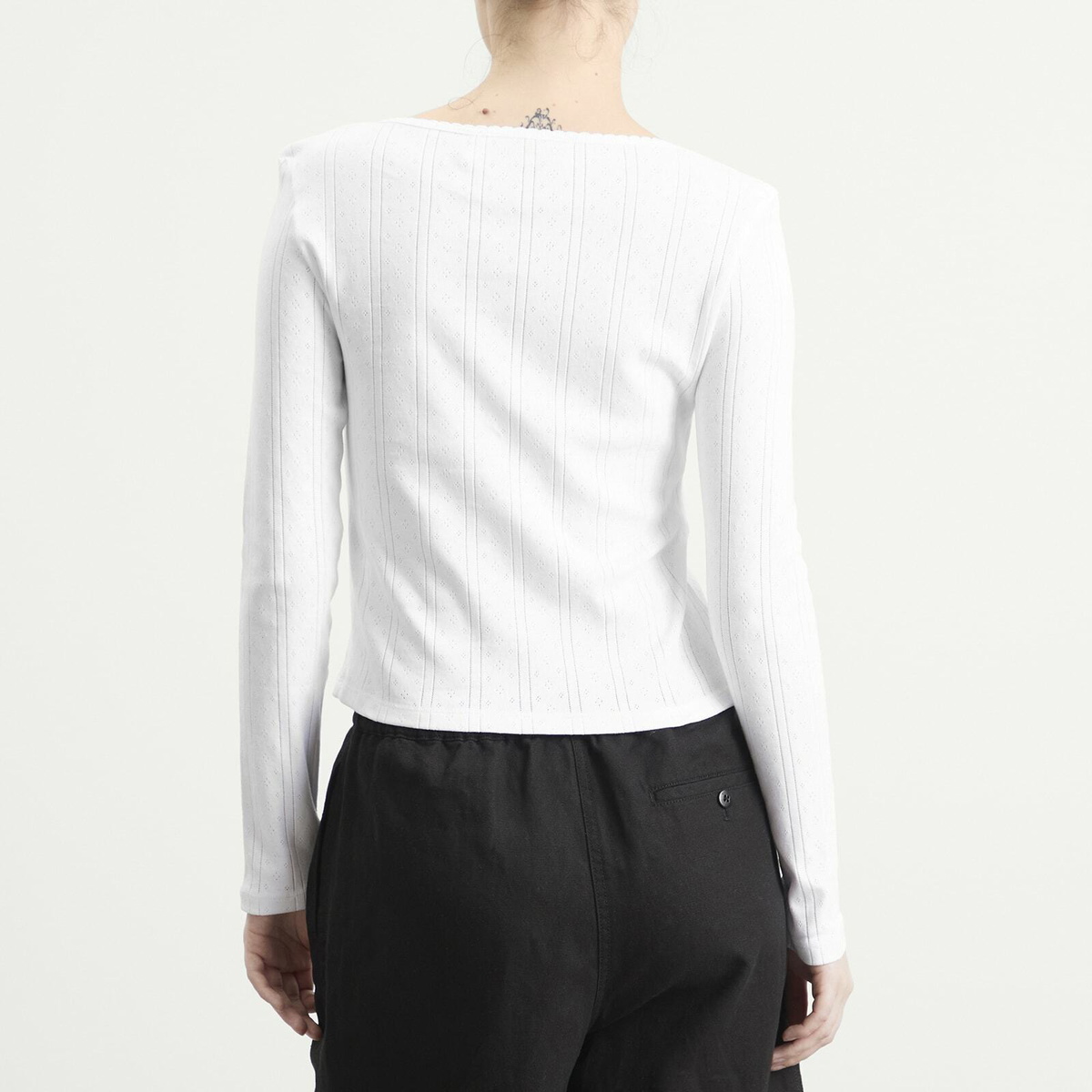 Róhe Women's Rohe Pointelle cardigan in Off White