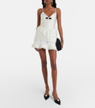 Shushu/Tong Lace-trimmed wool and silk minidress