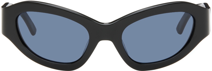 Photo: Eckhaus Latta SSENSE Exclusive Black 'The Bug' Sunglasses