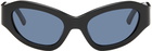 Eckhaus Latta SSENSE Exclusive Black 'The Bug' Sunglasses