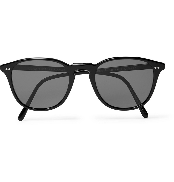 Photo: OLIVER PEOPLES - Forman L.A Round-Frame Acetate Polarised Sunglasses - Black