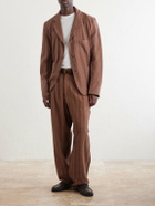 Kardo - Somesh Cotton-Jacquard Suit Jacket - Brown
